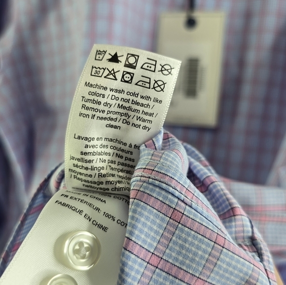 Untuckit Shirt Mens XXL 2XL Blue Plaid Button Up Arrigoni Wrinkle Free Slim Fit - Picture 12 of 15